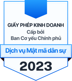 Giấy phép kinh doanh Dịch vụ Mật mã dân sự, cấp bởi Ban Cơ yếu Chính phủ năm 2023